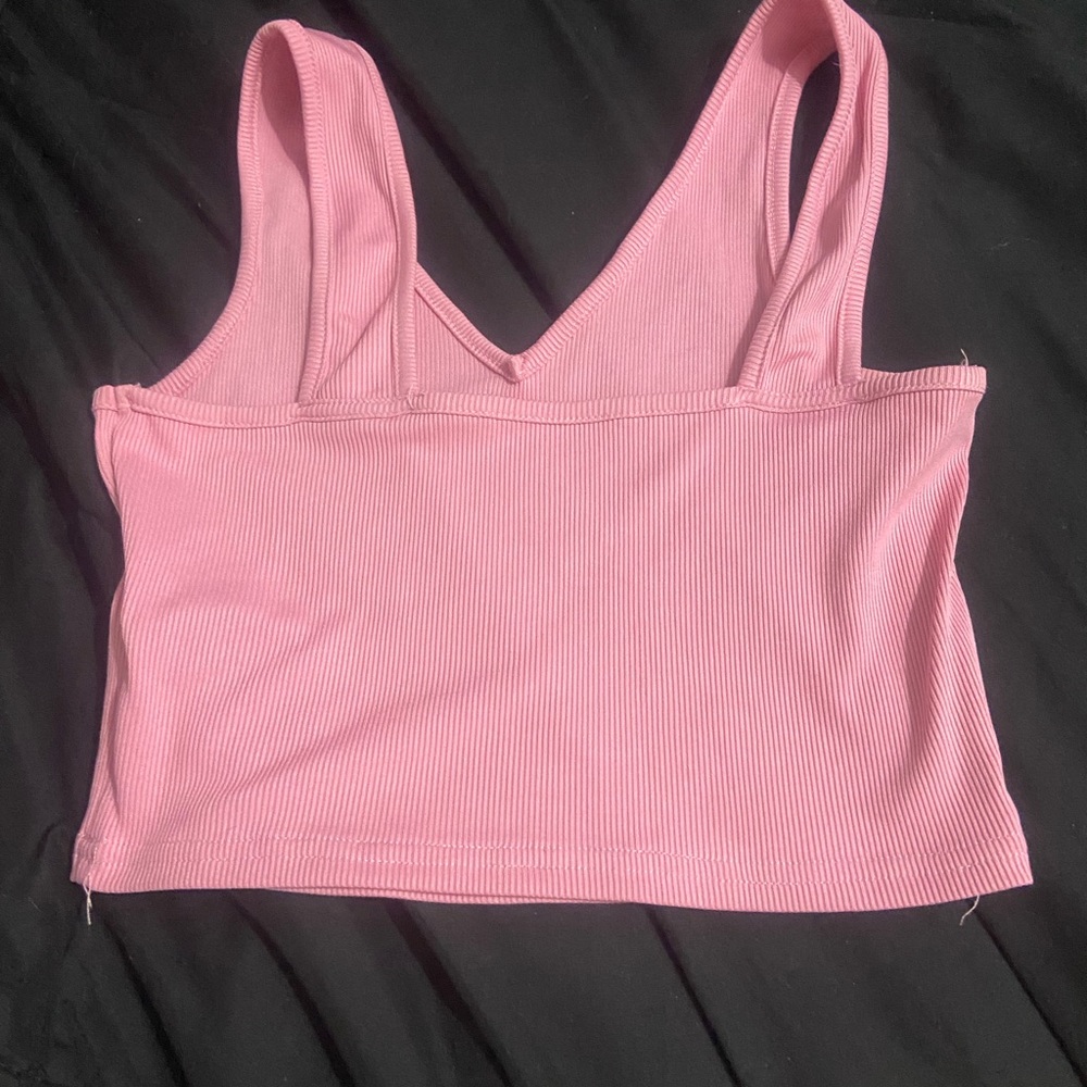 Pink Ribbed Tank Top - Picture 2 of 2